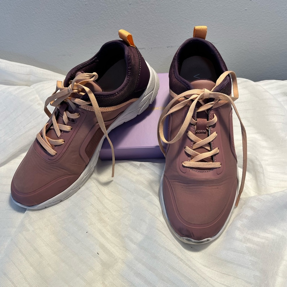 Vionic Purple and Yellow Sneakers with Athletic Comfort